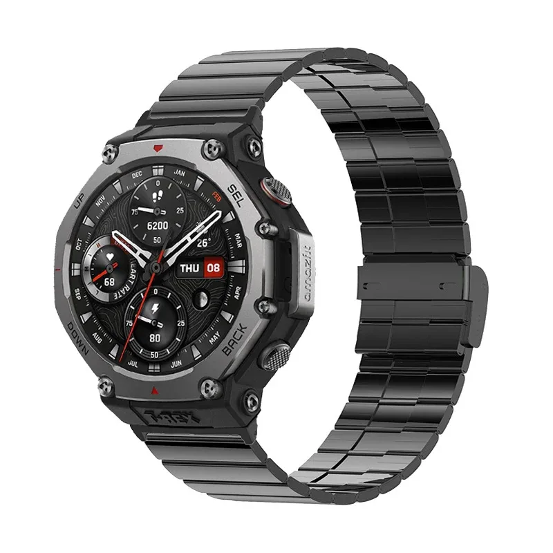 Metal Bracelet For Amazfit T REX 3 Stainless Steel Watchband For Amazfit T-Rex 3 Smart Watch Strap For amazfit t rex 3 Wristband