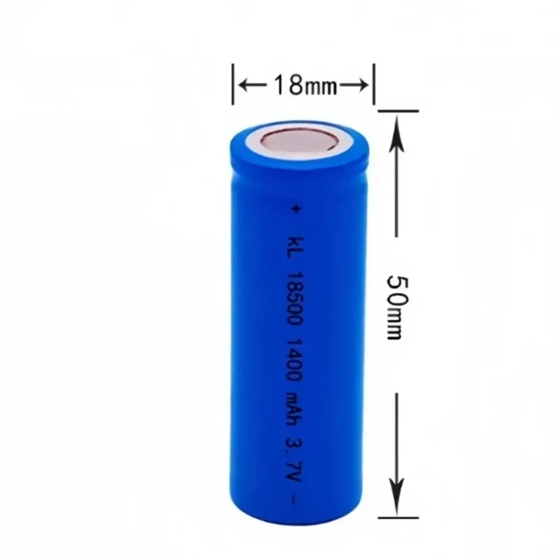 3.7V 18500 rechargeable lithium battery 1400mAh rechargeable battery flashlight strong lighting power tool battery