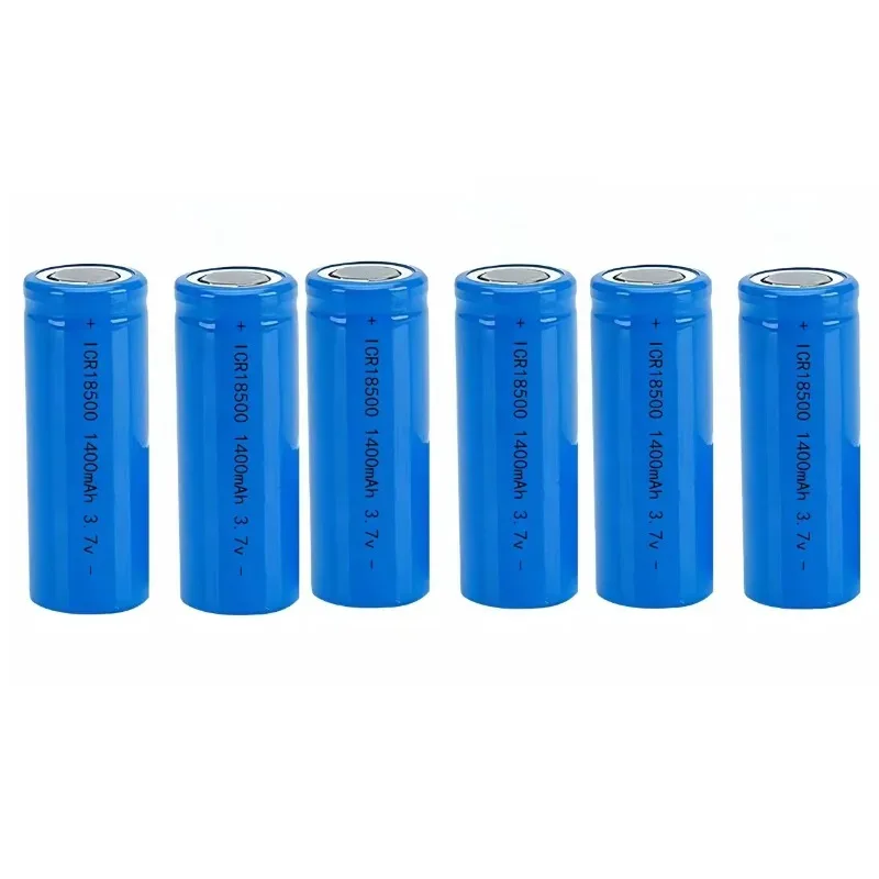 3.7V 18500 rechargeable lithium battery 1400mAh rechargeable battery flashlight strong lighting power tool battery