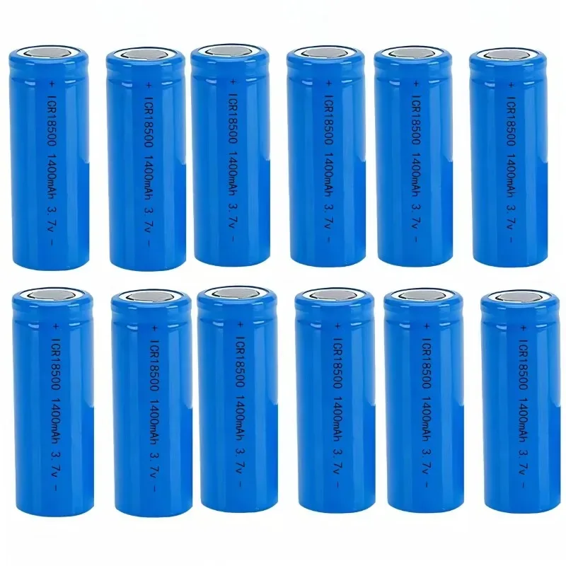 3.7V 18500 rechargeable lithium battery 1400mAh rechargeable battery flashlight strong lighting power tool battery