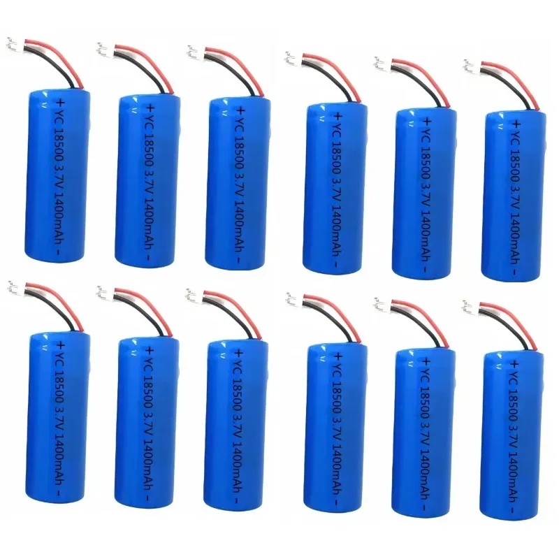 3.7V 18500 rechargeable lithium battery 1400mAh rechargeable battery flashlight strong lighting power tool battery