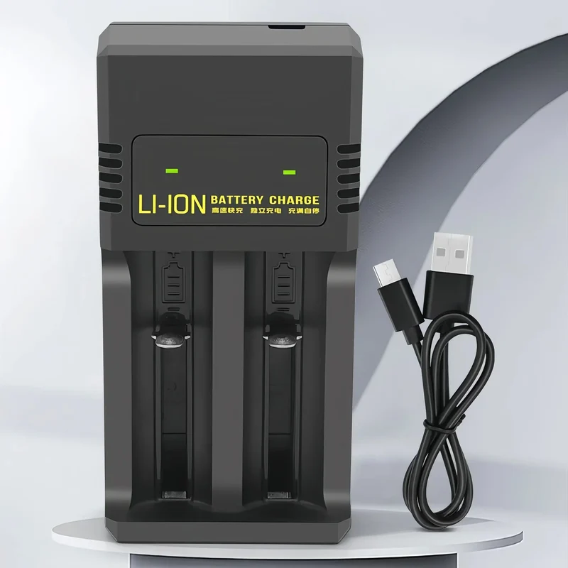 2pcs/lot 18650 rechargeable battery 12950mwh 3.7V lithium battery with 2 slot multi-function charger