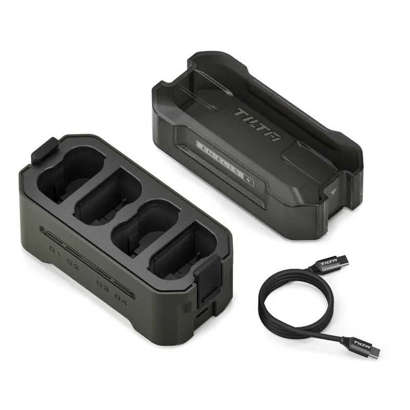 TILTA EN-EL15C Battery 2400mAh Portable Charging Station (4 Channel) for Nikon ZR Z8 Z7 Z6 Z63/62 Z5 ZF Z7II Z6II D850 D810 D710