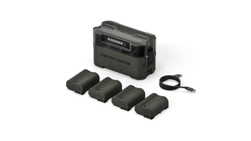 TILTA EN-EL15C Battery 2400mAh Portable Charging Station (4 Channel) for Nikon ZR Z8 Z7 Z6 Z63/62 Z5 ZF Z7II Z6II D850 D810 D710