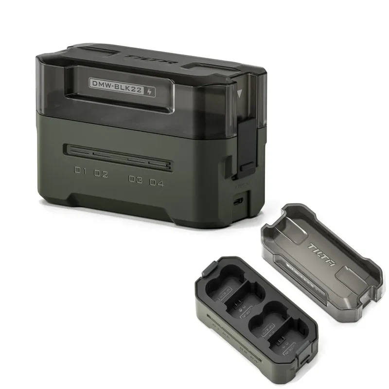 TILTA EN-EL15C Battery 2400mAh Portable Charging Station (4 Channel) for Nikon ZR Z8 Z7 Z6 Z63/62 Z5 ZF Z7II Z6II D850 D810 D710