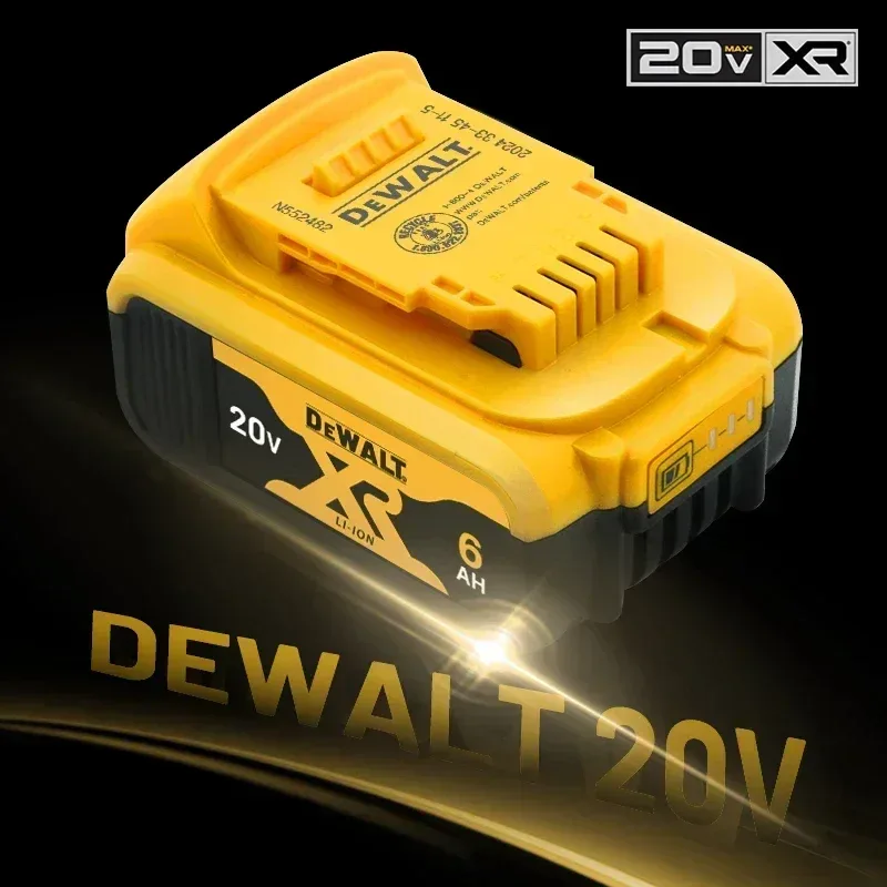 Original Dewalt 20V Battery, dewalt 2AH 3 5AH/6AH Rechargeable Lithium-Ion Battery, Dewalt DCB206 Power Tool Replacement Battery