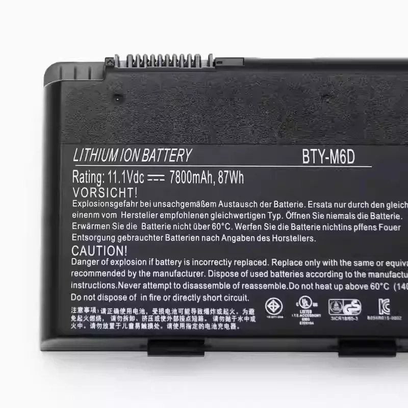 Compatible with MSI GT60/70 GX660/680 MS-1763 laptop battery BTY-M6D