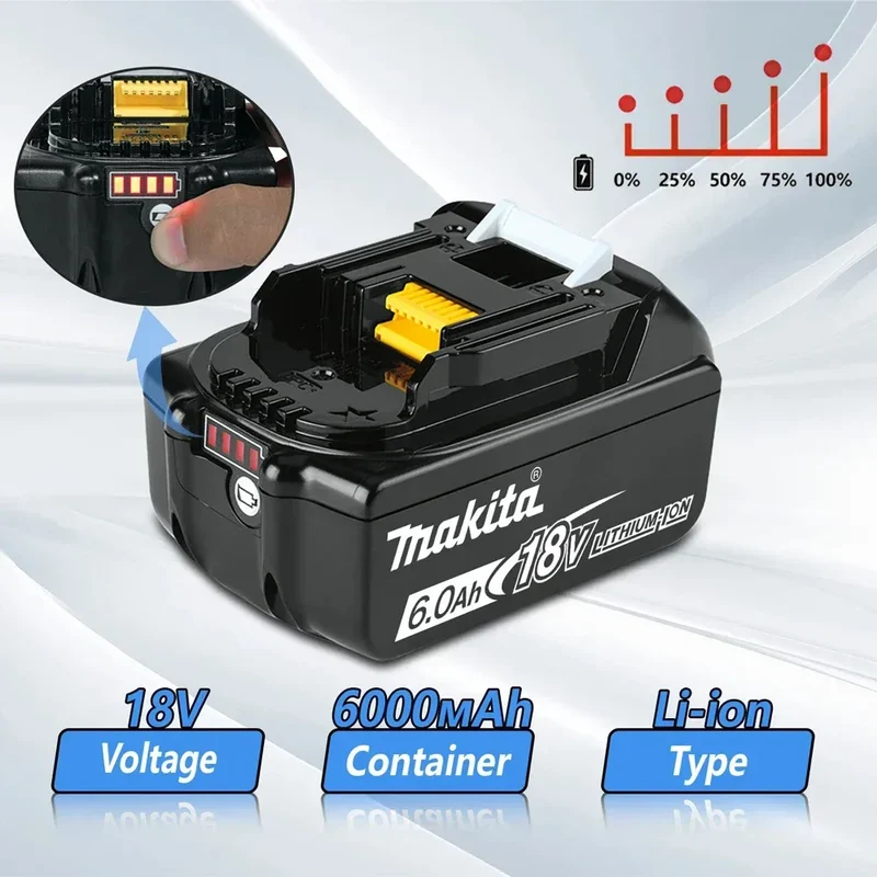100% Genuine Makita Battery 18V 6Ah 9Ah Rechargeable Lithium Battery High Capacity for Makita Cordles Power Tool Battery