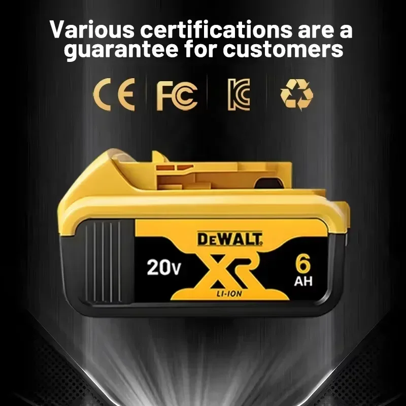 100%Original DEWALT battery 35 20V 5/6Ah rechargeable lithium-ion battery，DCB205 DCB201 DCB203 Power Tool battery. DEWALT