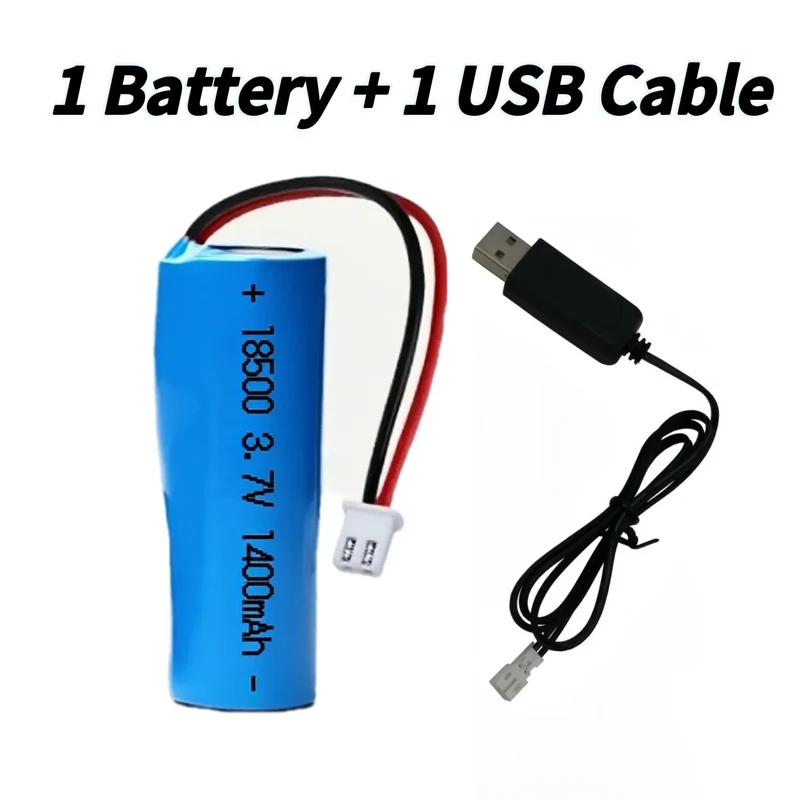 18500 3.7V 1400mAh Rechargeable Lithium Battery with Connector Wires for Flashlight Electric toothbrush Radio Keyboard Mouse