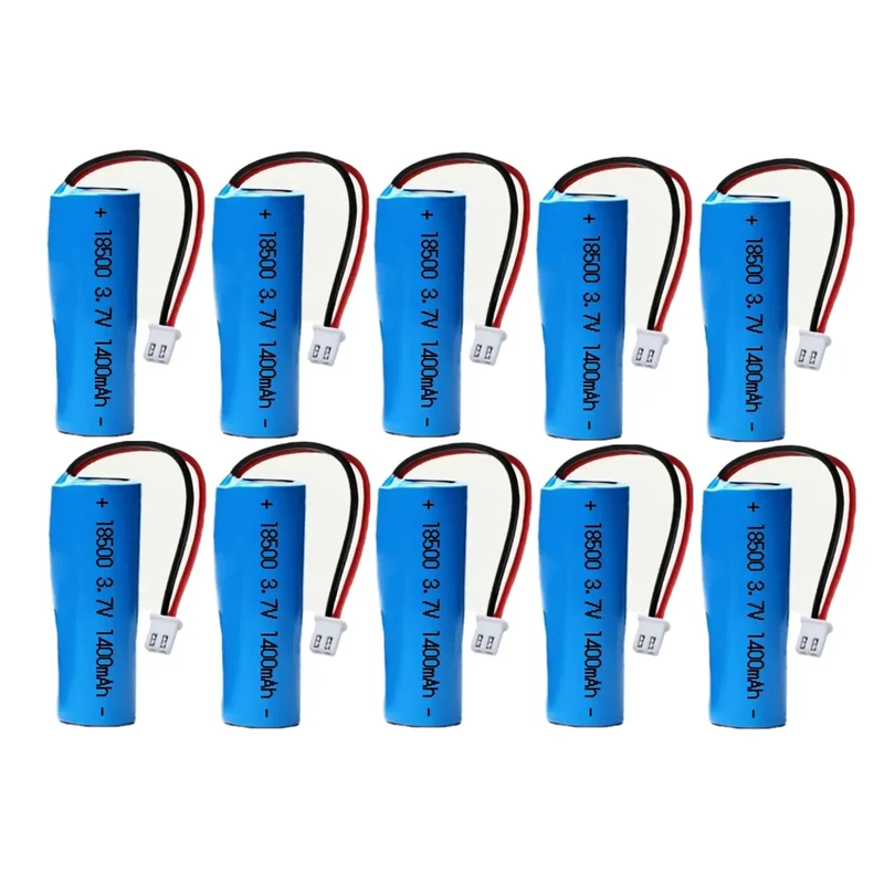 18500 3.7V 1400mAh Rechargeable Lithium Battery with Connector Wires for Flashlight Electric toothbrush Radio Keyboard Mouse