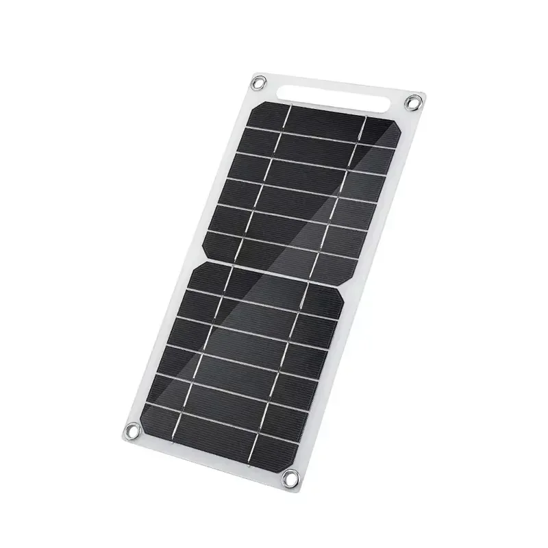 Fast Charging Dual Solar Panel Hiking Camping USB 5V Waterproof Portable Mobile Phone Power Bank Charging Detachable fold
