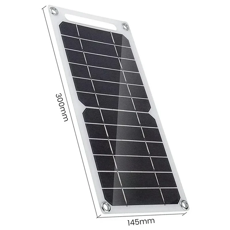 Fast Charging Dual Solar Panel Hiking Camping USB 5V Waterproof Portable Mobile Phone Power Bank Charging Detachable fold