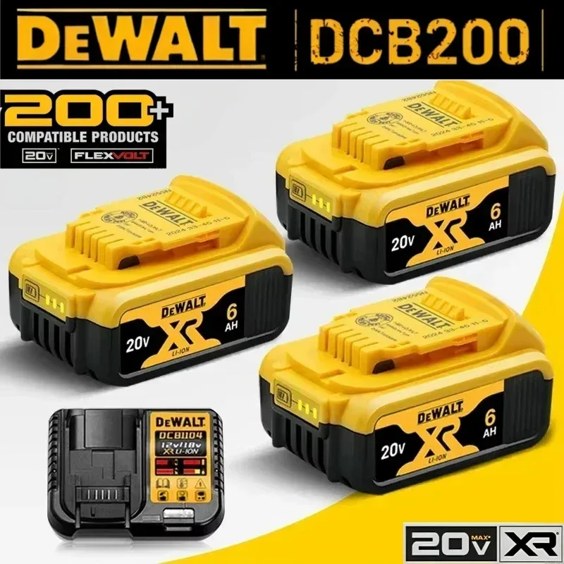 100% Original DeWalt 20V/60V 30 2.0Ah-9.0Ah MAX Battery Power Tool Replacement For DCB184 DCB181 DCB182 DCB200 Battery