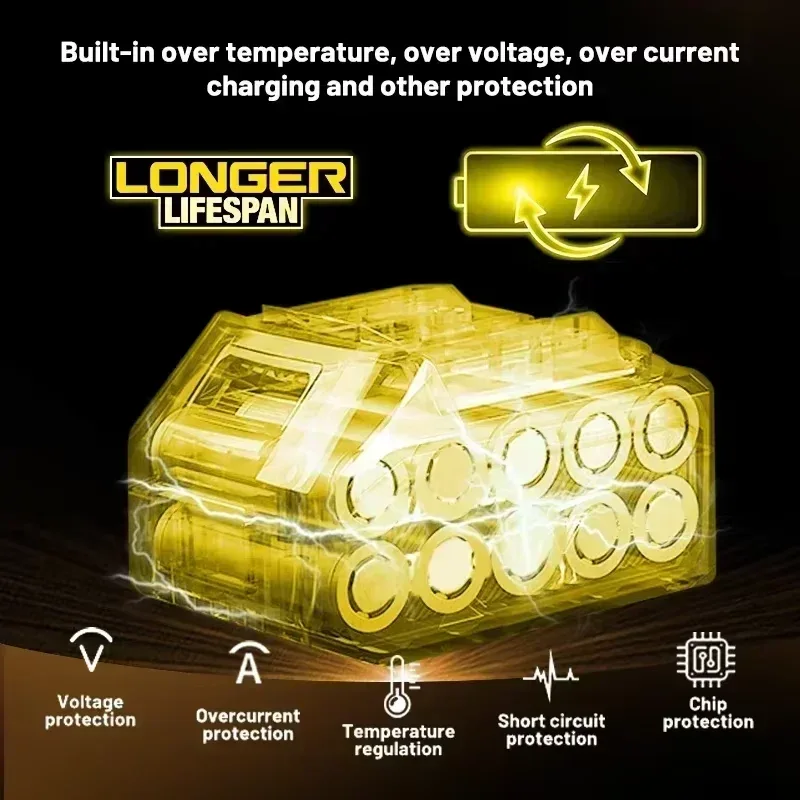 100% Original DeWalt 20V/60V 30 2.0Ah-9.0Ah MAX Battery Power Tool Replacement For DCB184 DCB181 DCB182 DCB200 Battery