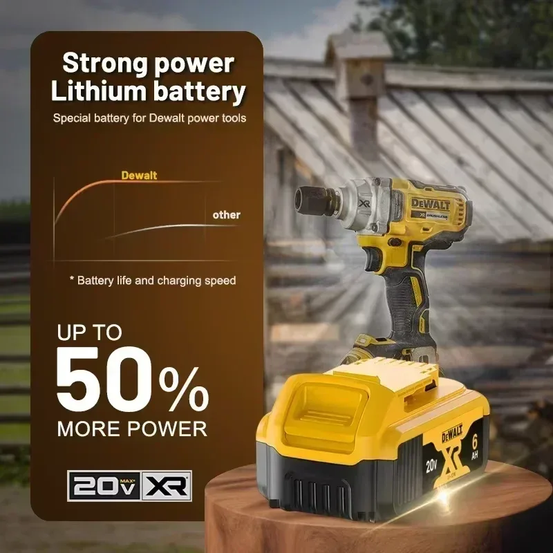 30 100% Original DeWalt 20V/60V 2.0Ah-9.0Ah MAX Battery Power Tool Replacement For DCB184 DCB181 DCB182 DCB200 Battery