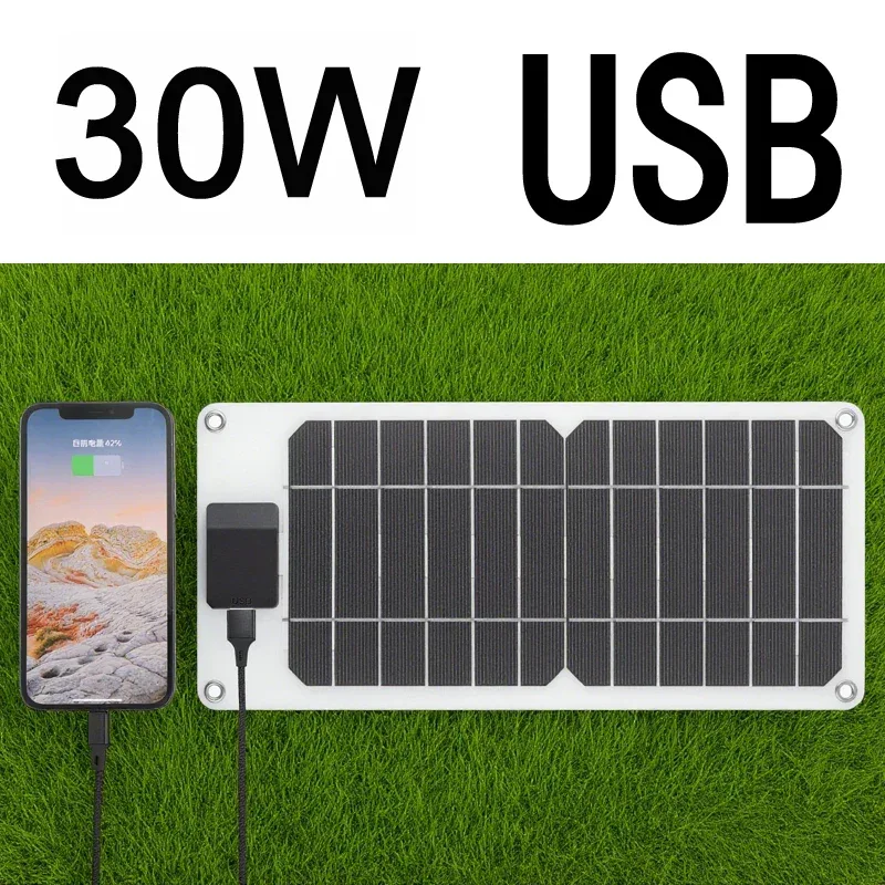 100W 5A-60A Solar Car Battery Charger Kit 5V/12V Fast Charging, high current fast charging Built-in Voltage Regulator