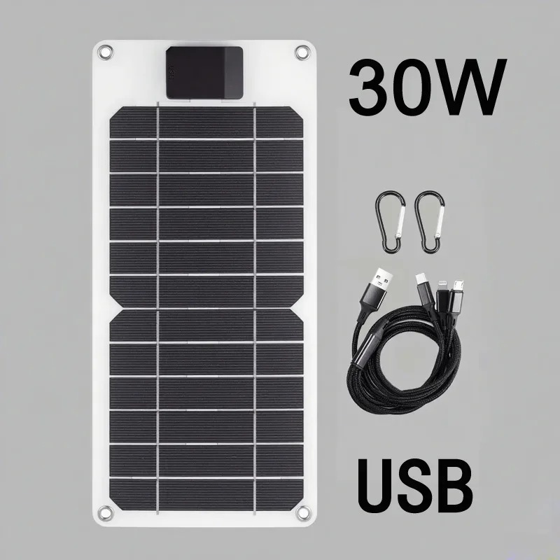 100W 5A-60A Solar Car Battery Charger Kit 5V/12V Fast Charging, high current fast charging Built-in Voltage Regulator