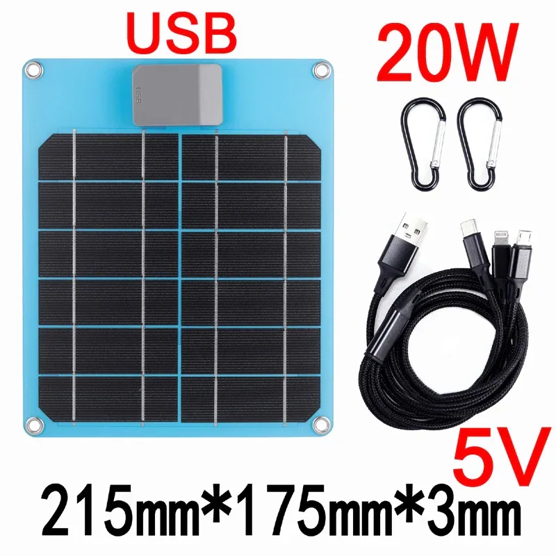 100W 5A-60A Solar Car Battery Charger Kit 5V/12V Fast Charging, high current fast charging Built-in Voltage Regulator
