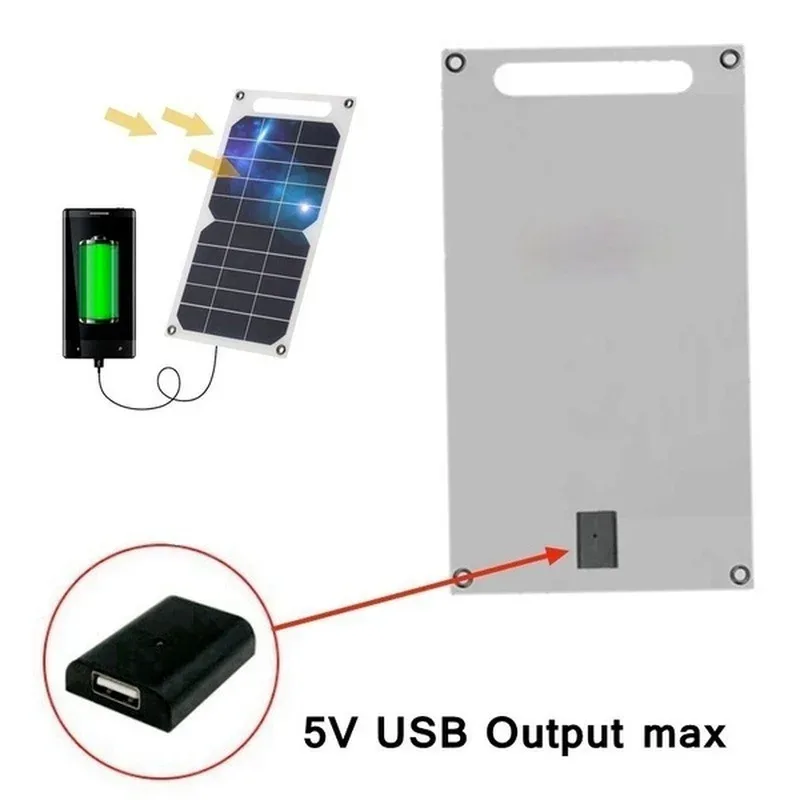 5V 10W Solar Panel USB Outdoor Hike Camping Portable Cells Battery Solar Charger Charging Plate for Mobile Phone Power Bank