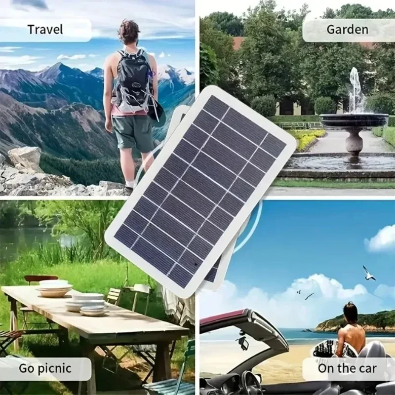 Portable USB Safe Stable Charger Solar Panel Charger, Compatible with Phones, Fans, Flashlights for Outdoor Travel Camping