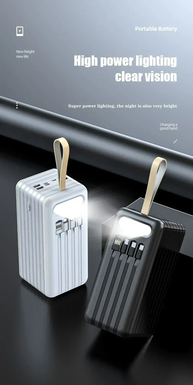 KEPAH 20W 5V3A 120000mAh Power Bank Portable Fast Charging External Battery Charger 120Ah Powerbank For iPhone Xiaomi mi