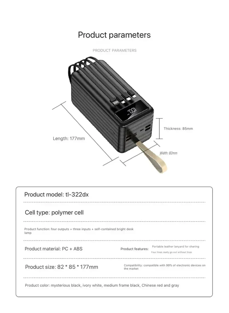 KEPAH 20W 5V3A 120000mAh Power Bank Portable Fast Charging External Battery Charger 120Ah Powerbank For iPhone Xiaomi mi