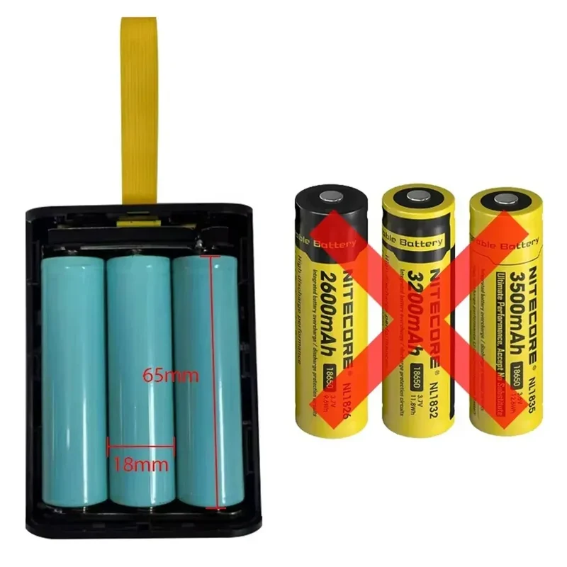 DIY Power Bank Box for 3*18650 Batteries Dual USB Fast Charging 5V 2A With LED Night Light Battery Case For Phone Charging