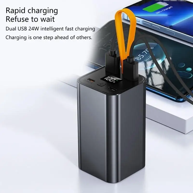 652F 20000mAh PowerBank Casing with 22.5W Fast USB C Output Port & Input Port LED for Phone