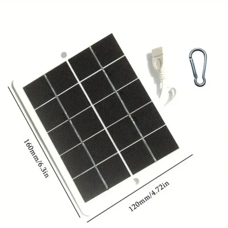Portable 3W 5V solar panel Multipurpose Phone Camping Fan Light solar charger USB Solar Panel For Outdoors Emergency Supply