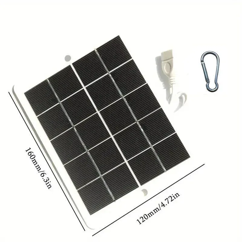 Portable 3W 5V solar panel Multipurpose Phone Camping Fan Light solar charger USB Solar Panel For Outdoors Emergency Supply