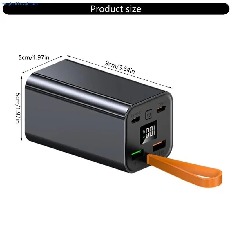N2UB 20000mAh PowerBank Casing with 22.5W Fast USB C Output Port & Input Port LED for Phone