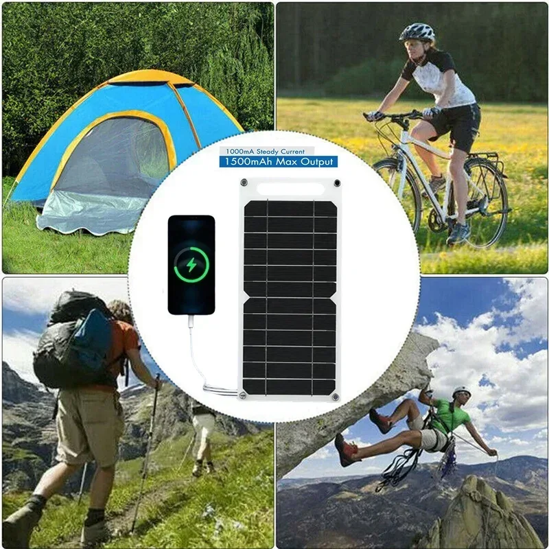 Portable 25-35W Solar Panel. Waterproof, for outdoor hiking/camping. USB mobile phone charging bank & battery charger.