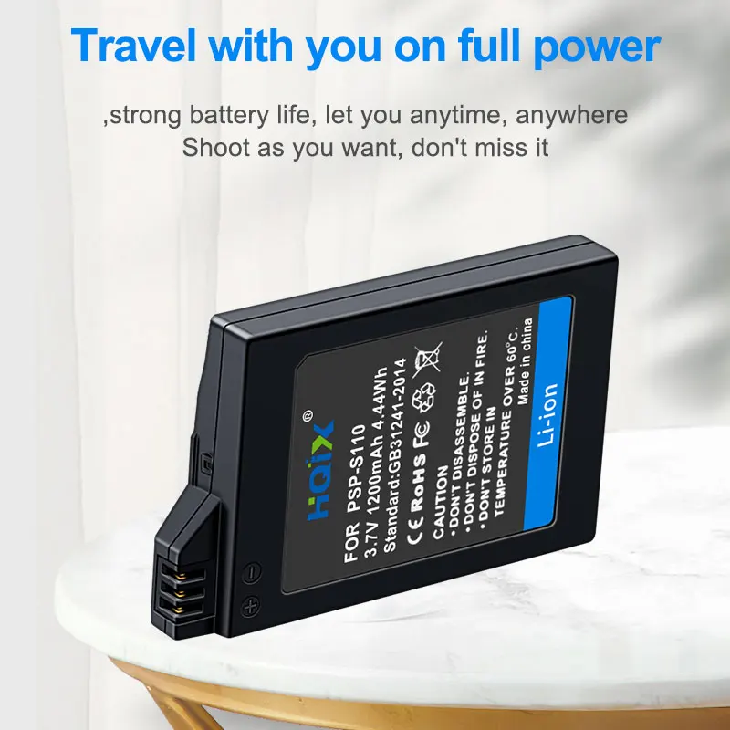 HQIX for Sony PSP-2000 2001 2002 2003 2004 2005 2006 2007 2008 3000 3001 3002 3003 3004 Game Console PSP-S110 Charger Battery