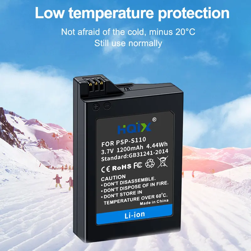 HQIX for Sony PSP-2000 2001 2002 2003 2004 2005 2006 2007 2008 3000 3001 3002 3003 3004 Game Console PSP-S110 Charger Battery