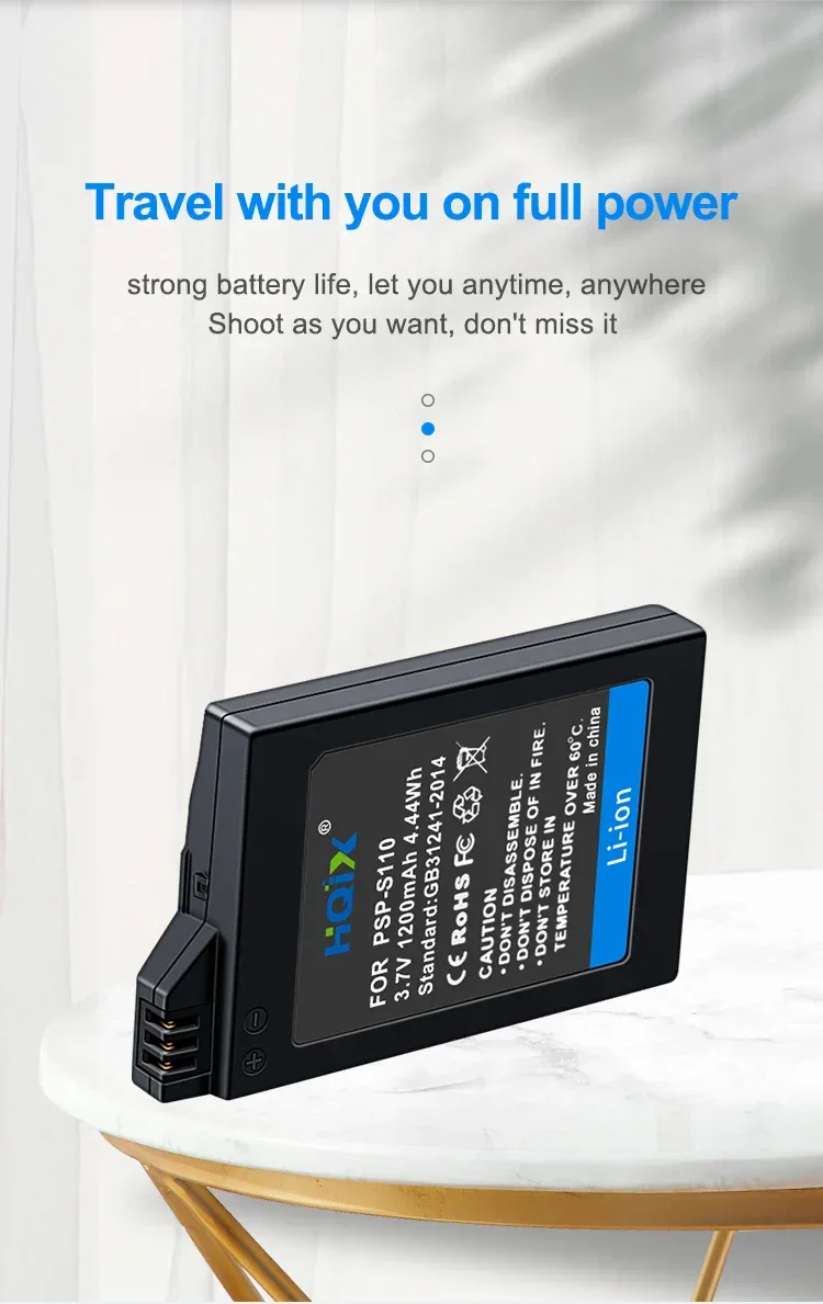 HQIX for Sony PSP-2000 2001 2002 2003 2004 2005 2006 2007 2008 3000 3001 3002 3003 3004 Game Console PSP-S110 Charger Battery