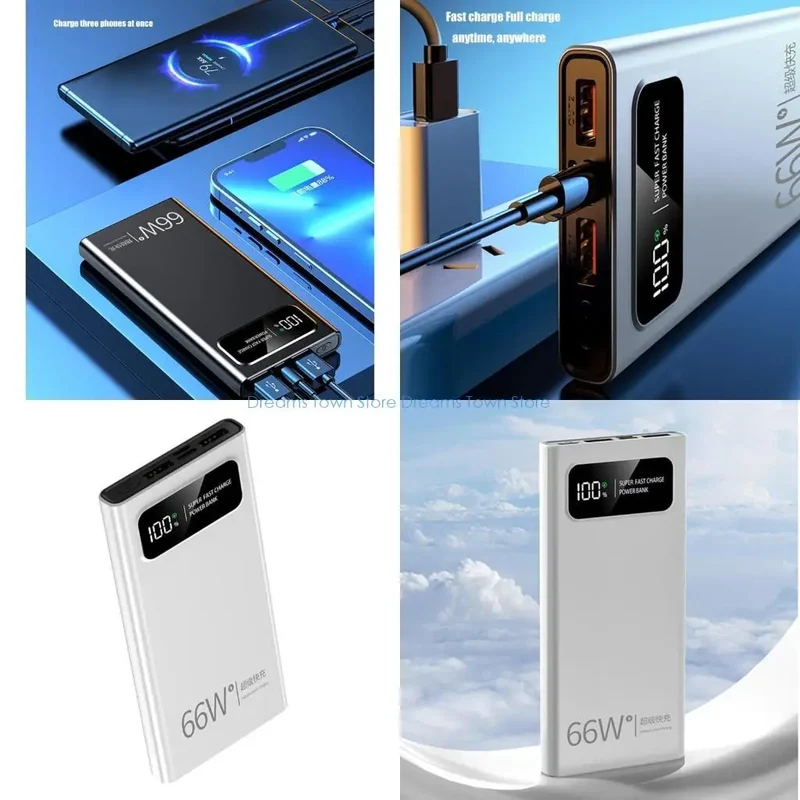 HX6A Fast 66W Mobile Power Adapter 20000/30000/40000mAh Battery