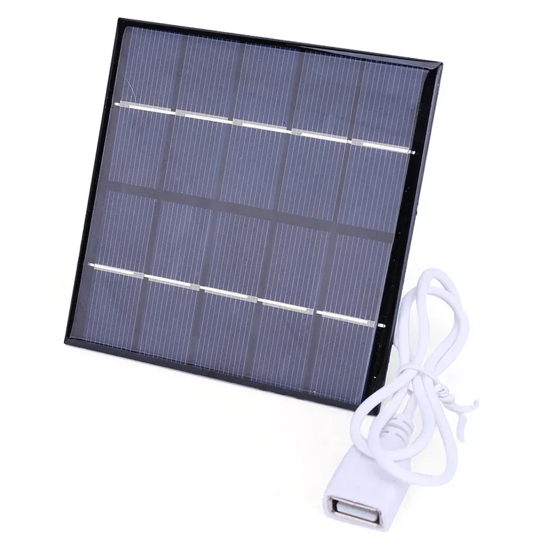 3/5W Battery Charger Solar Panel USB Output Polycrystalline Solar Panel Mobile Power Supply Lightweight for Charger 3.7V Battery