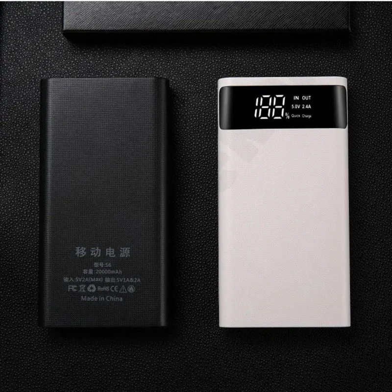18650 Battery Power Bank Box 22.5W Fast Charging LCD Display 20000Mah Power Board For 6X18650 Battery Powerbank Case