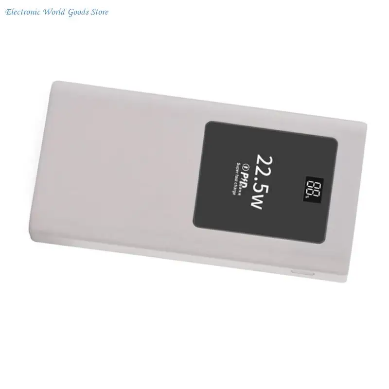 PowerBanks Casing Kit 20000mAh Mobile Chargers Builts in Cable PD22.5W Quick Charging LCD Display Shell
