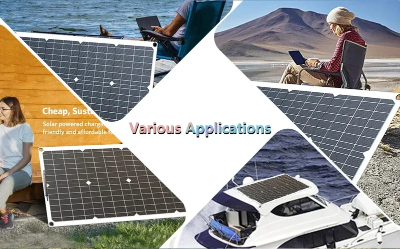 110V220V 6000W Flexible Solar Panel System Kit 12V Battery Charger Controller Inverter Complete For Home Outdoor Capming