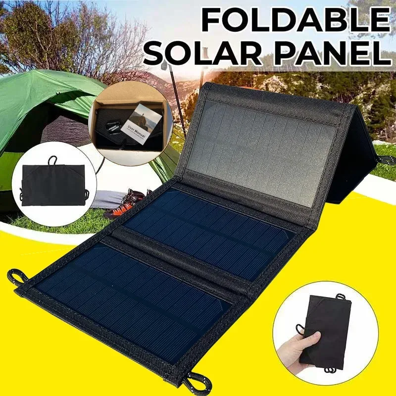 Foldable Solar Panel 500W Portable Solar Panels Fast Charger USB 5V DC Full Power Solar Panel Mobile Power Bank For Camping