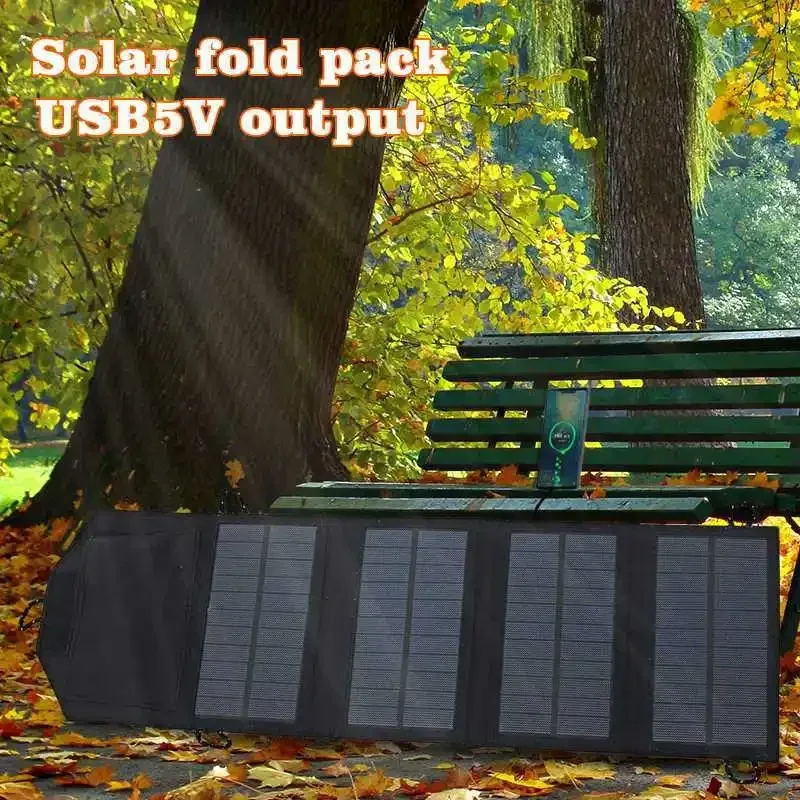 Foldable Solar Panel 500W Portable Solar Panels Fast Charger USB 5V DC Full Power Solar Panel Mobile Power Bank For Camping