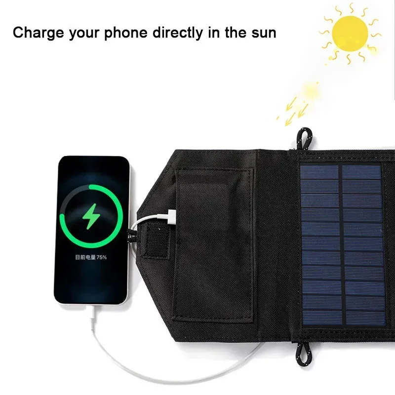 Foldable Solar Panel 500W Portable Solar Panels Fast Charger USB 5V DC Full Power Solar Panel Mobile Power Bank For Camping