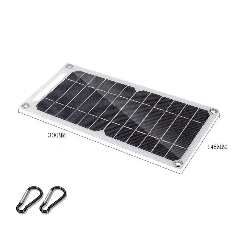 2-15W 5V USB Type-C Solar Panel Charger Kit Portable Flexible Lightweight Mini System for Phones Power Banks Car Camping Hiking