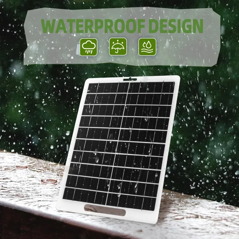 Solar Panel 10W With USB Waterproof Outdoor Hiking And Camping Portable Battery Mobile Phone Charging Bank Charging Panel 6V