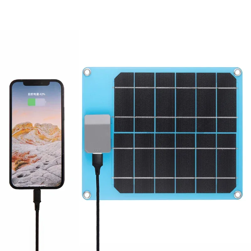 Solar Panel 20W-100W USB Type-C Waterproof Outdoor Hiking Camping Portable Battery Mobile Phone Charging Bank Charging Panel 5V