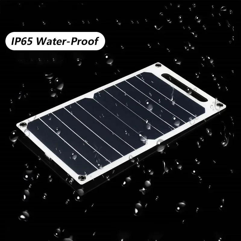 Solar Panel With USB Waterproof Outdoor Hiking And Camping Portable Battery Mobile Phone Charging Bank Charging Panel 6V