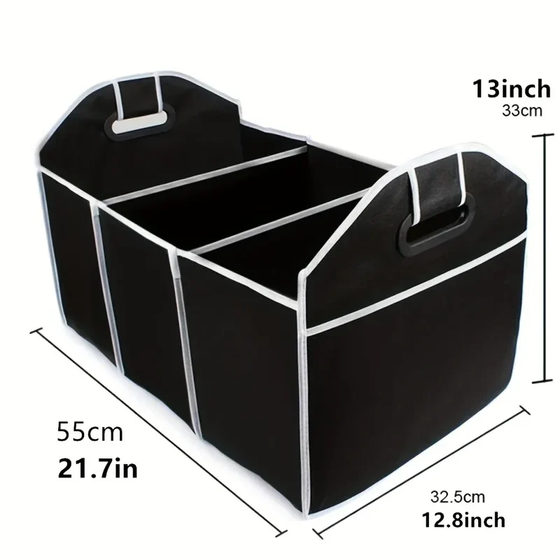 Car Trunk Cargo Storage Bag, Foldable Black Storage Box For Car And Trunk