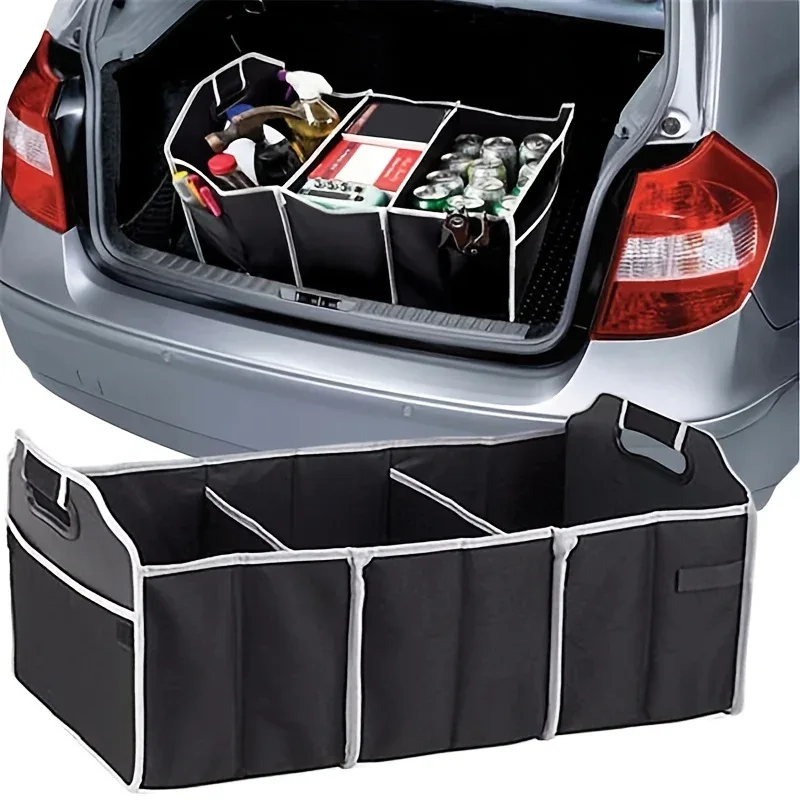 Car Trunk Cargo Storage Bag, Foldable Black Storage Box For Car And Trunk